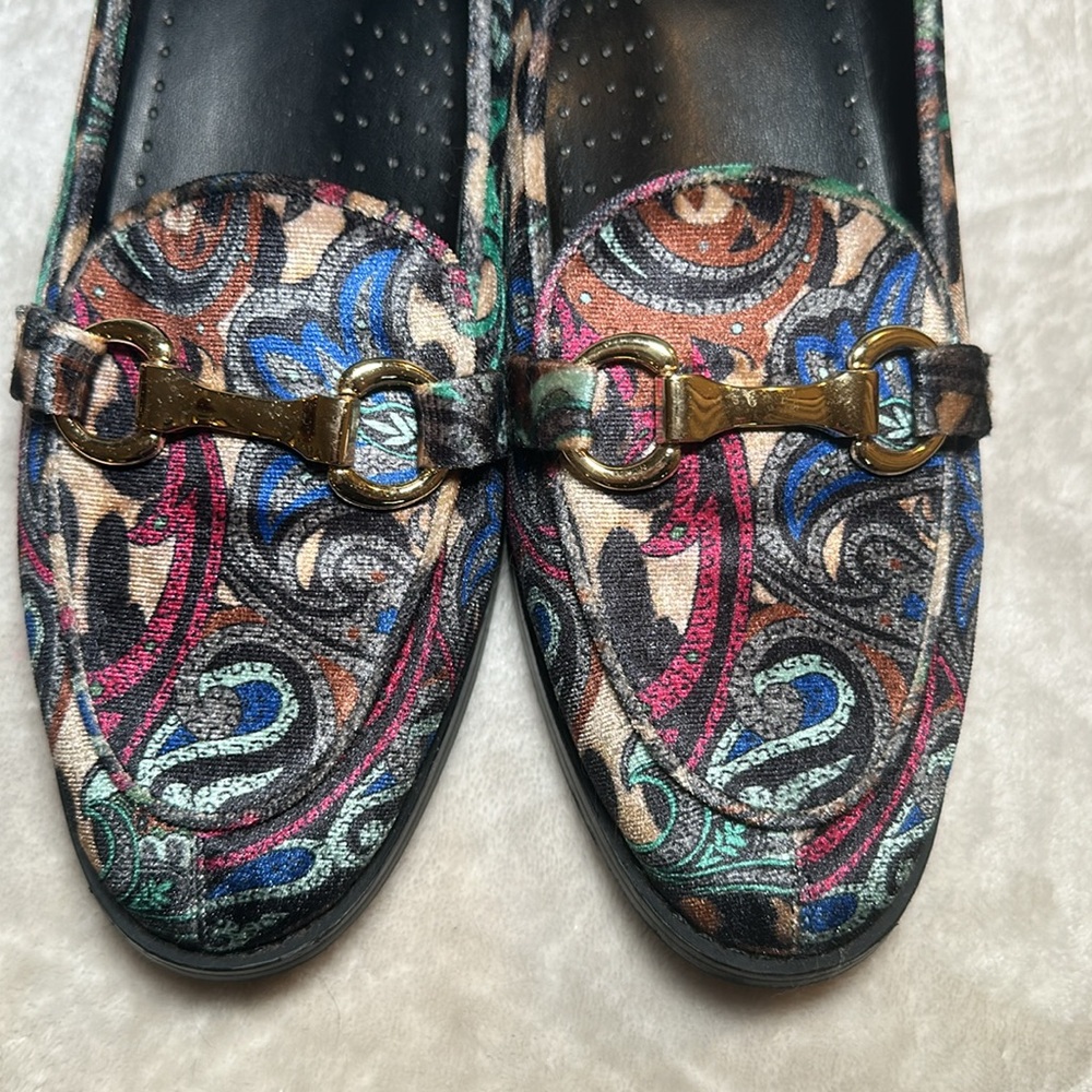 VANELI paisley velvet loafers Size 9.5 - Picture 4 of 7